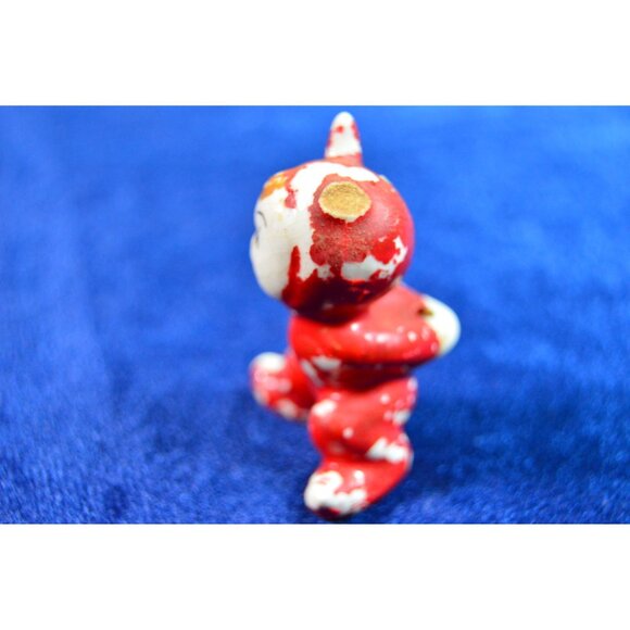 Vintage Pixie Elf Devil Ceramic Figure Red MCM Kitsch Miniature Japan FLAWS - Picture 7 of 9